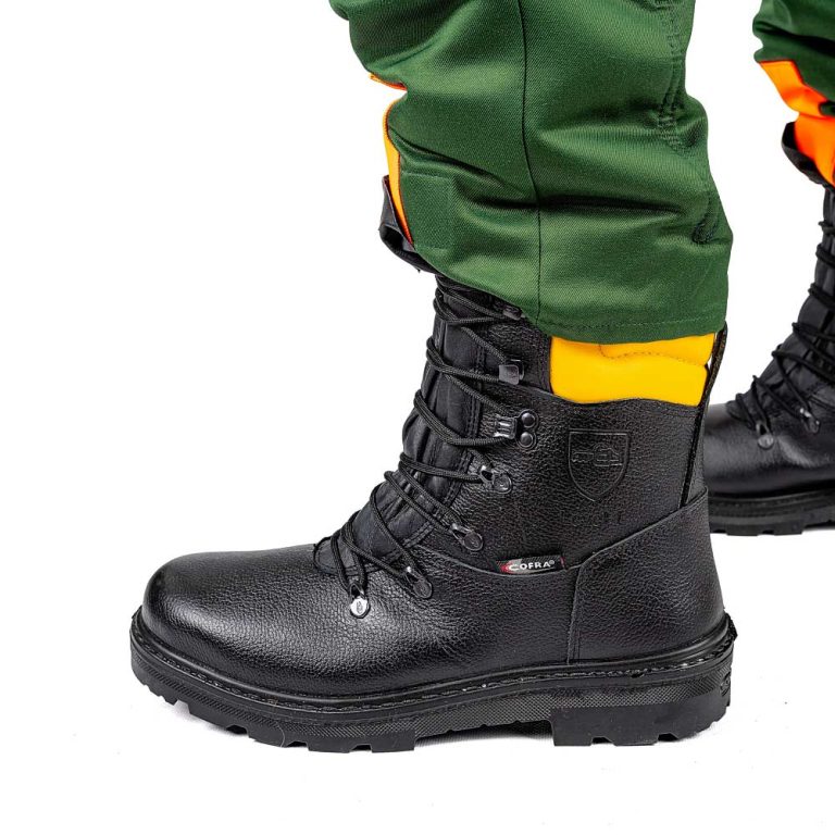 Scarponi antitaglio per motosega Cofra Woodsman Bis A E P FO WRU SRC EN ISO 17249:2013