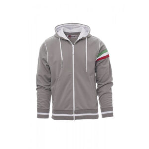 Payper Wear Felpa Zip Nevada Grigio e Bianco