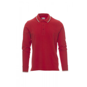 Payper Wear Polo Aviazione Manica lunga 100% Cotone Rosso