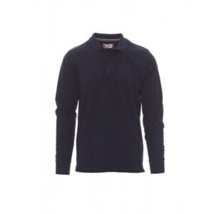 Payper Wear Polo Florence Manica lunga 100% Cotone Blu Navy