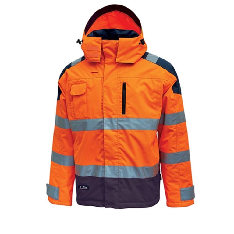 U Power Defender HV Parka Orange Fluo HL169OF Giacca Alta Visibiltà