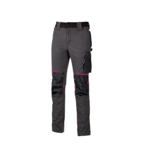 U Power Atom Pantalone Lavoro Donna Atom Lady Grey Fucsia PE145GF