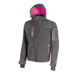 U Power Space Lady Grey Fucsia FU187GF Giacca da Lavoro Donna Softshell