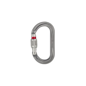 Petzl OK Screw Lock Grigio moschettone ovale in alluminio leggero