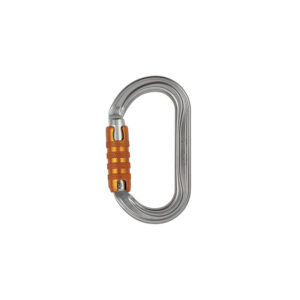 Petzl OK Triact Lock grigio moschettone ovale in alluminio leggero