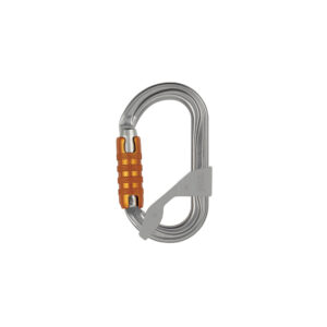 Petzl OK Triact Lock grigio moschettone ovale in alluminio leggero