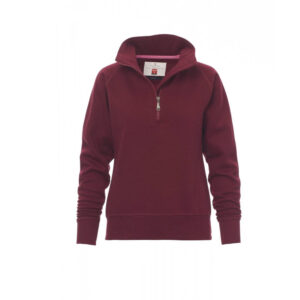 Felpa donna mezza zip Payper Wear Miami + Lady Bordeaux