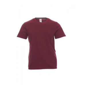 T-Shirt da uomo a girocollo Payper Sunset bordeaux 100% Cotone