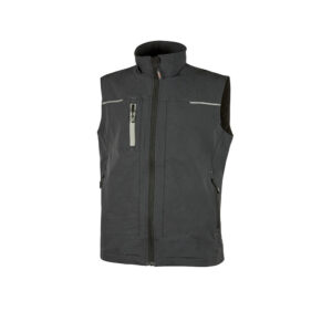 U Power Saturn Asphalt Grey gilet da lavoro elasticizzato multitasche