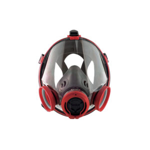 DPI Sèkur C702 maschera antigas a doppio filtro EN 136 Classe 3 Rossa con bardatura in gomma