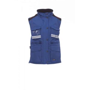 Payper Flight gilet da lavoro multitasche invernale con cappuccio blu royal
