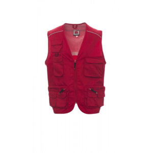 Payper Pocket gilet da lavoro multitasche estivo leggero dpi categoria I - Colore Rosso