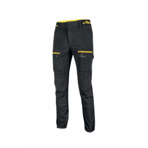 U Power Harmony pantalone da lavoro multitasche elasticizzato black carbon