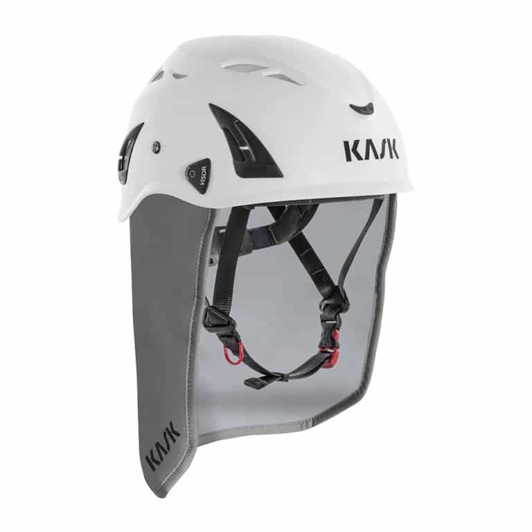 Protezione nucale antipioggia ed antivento foderata in pile per elmetti Kask RW arancione fluorescente