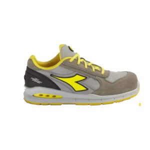 Scarpe antinfortunistiche basse estive Diadora Run Net Airbox Low S1P SRC - Colorazione Grigio Vento/Alluminio