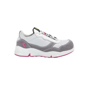 Scarpe antinfortunistiche estive da donna ATHENA TEXT LOW S1PL FO SR ESD - Colorazione GRIGIO ALLUMINIO/POMODORO