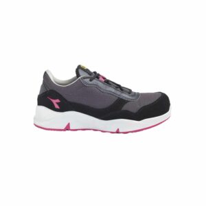 Scarpe antinfortunistiche estive da donna ATHENA TEXT LOW S1PL FO SR ESD - Colorazione NERO FUMO/POMODORO