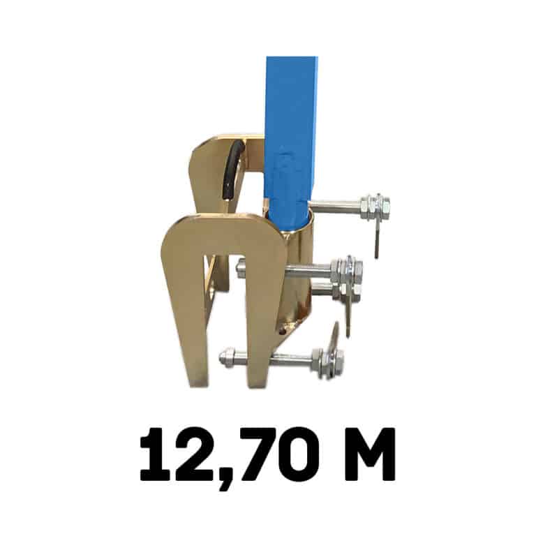 Irudek Tuff Built Davit Barrel Mount Fixed base fissa per muretti e parapetti - Art. 30161 ampiezza massima 12,70 cm