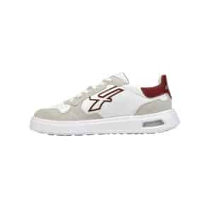 Scarpe basse bianche e bordeaux con inserti in pelle scamosciata U-Power VENOM OB SR UB20039 - EN 20347:2022 e OB SR