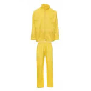 Completo impermeabile antipioggia da lavoro in PVC Payper Set-Nylon giallo - Codice 000357009301000