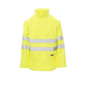 Giacca impermeabile antipioggia leggera alta visibilità Payper Hurricane-Jacket con bande 3M , EN 20471 - EN 343 - EN 13688 - Giallo Fluo - Cod. 000354009301006