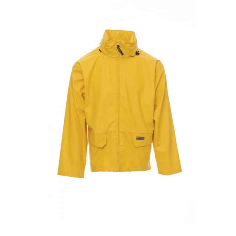 Giacca impermeabile antipioggia da lavoro Payper Dry Jacket in poliestere e poliuretano, certificato EN 343 – EN 13688 - Colore Giallo - Codice 000444010101000