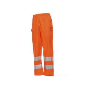 Pantaloni impermeabili antipioggia alta visibilità Payper River-Pants con bande 3M arancione, EN 343, EN 13688, EN 20471, cod.000353009402001, DPI Categoria I