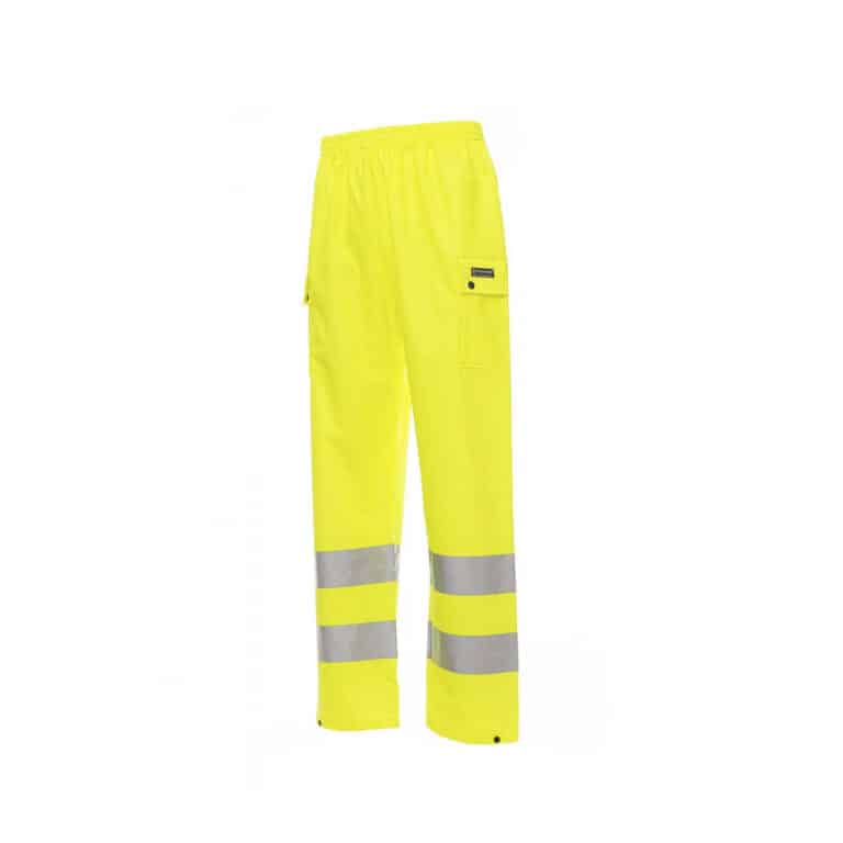 Pantaloni impermeabili antipioggia alta visibilità Payper River-Pants con bande 3M Giallo fluo, EN 343, EN 13688, EN 20471, cod.000353009401006, DPI Categoria I