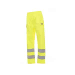 Pantaloni impermeabili antipioggia leggeri alta visibilità Payper Hurricane-Pants con bande 3M giallo Fluo certificati EN 343 - EN 13688 - EN 20471