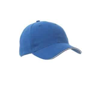 Cappellino a 6 pannelli unisex Payper Minnesota blu royal e bianco - Confezione da 5 pezzi