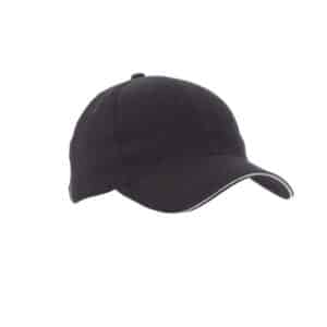 Cappellino a 6 pannelli unisex Payper Minnesota nero e bianco - Confezione da 5 pezzi