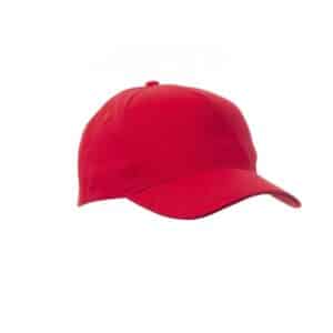 Cappellino da baseball in cotone 5 pannelli Payper Denver Rosso - Confezione da 5 pezzi