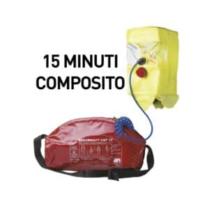 Autorespiratore di fuga per emergenze Sekur Navy Cap EEBD 15 Minuti - Bombola in composito