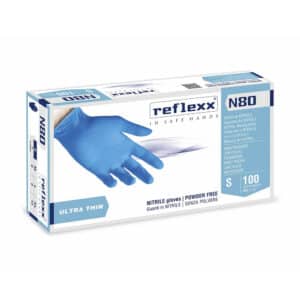 Guanti monouso in nitrile Reflexx N80B ultra sottili - EN455