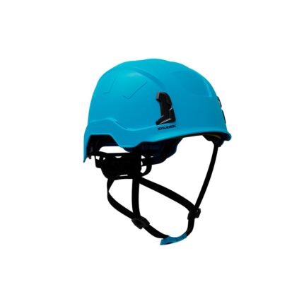 Nuovo casco per lavori in altezza Irudek Oreka II certificato EN 397 ed EN 50365 - Colore Azzurro