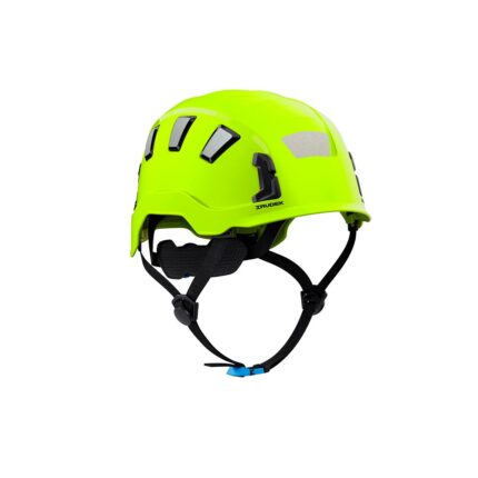 Nuovo casco ventilato lavori in quota Irudek Oreka II Vent certificato EN 397 ed EN 12492 - Colore Giallo Hi-Viz (alta visibilità)