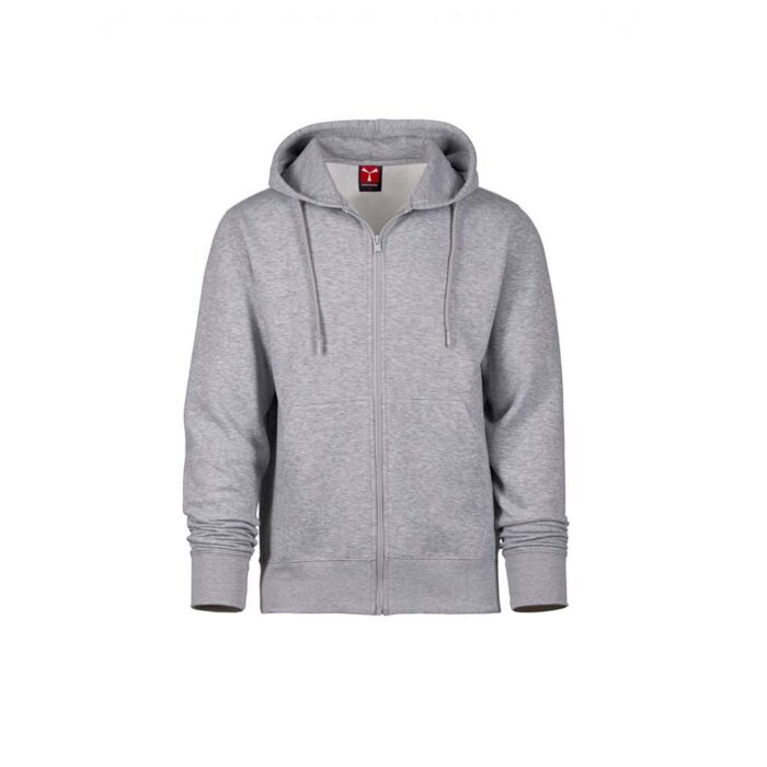 Felpa zip intera e cappuccio in misto cotone Payper Pontiac Grigio Melange